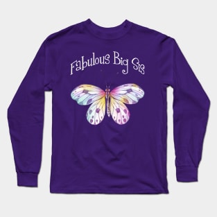 Fabulous Big Sister Butterfly Long Sleeve T-Shirt